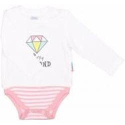 Боди для девочки Colibrі с длинным рукавом tiny diamond р.86 молочный CLG005