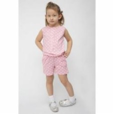 Полукомбинезон для девочек Luna Kids р.134-140 белый с розовым №0031/16196