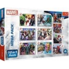 Игра-пазл Trefl 10в1 Герои Марвелл 90374