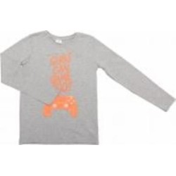 Реглан для девочки Luna Kids Girls р.134 серый меланж