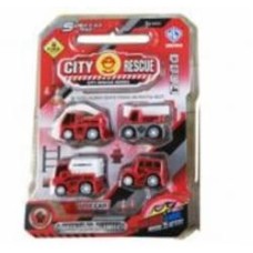 Машинка DIY TOYS Набор пожарной техники 4 шт. в ассортименте 6809356