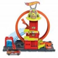 Игровой набор Hot Wheels Супер петля с пожарной станцией HKX41