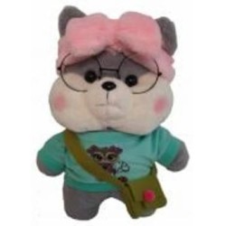 Мягкая игрушка Анна Песик в очках 30 см серый