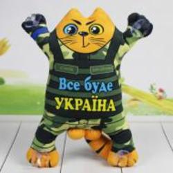 Мягкая игрушка Копица Котик-патриот 28 см в ассортименте 00284-149