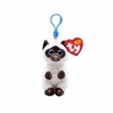 Мягкая игрушка TY Beanie Bellies Сиамская кошка MISO 12 см 12 см серо-черный 43106