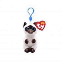 Мягкая игрушка TY Beanie Bellies Сиамская кошка MISO 12 см 12 см серо-черный 43106