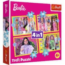 Пазл Trefl 4 в 1 Mattel Барби 34626