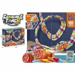 Трек гибкий FENGBA TOYS 188 элементов со световым эффектом 44,5х7х36 см SA210570