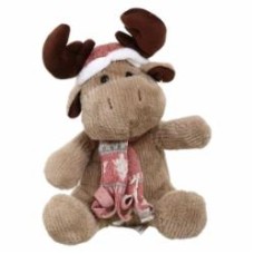 Мягкая игрушка Luna Kids Рождественская Лось в шарфе 25 см бежевый DT180595