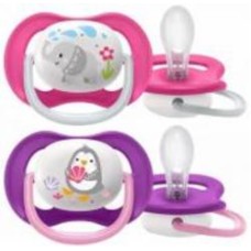 Набор пустышек Philips Avent Ultra Air Animal для девочек 6-18 мес. SCF080/08