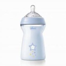 Бутылка детская Chicco Natural Feeling NEW 330 мл 6м+ голубая