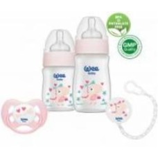 Набор Wee Baby для кормления новорожденных динозаврики розовый