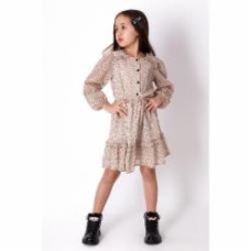 Платье Україна 4232 р.116 бежевый с черным Платье Україна 4232 р.116 бежевый с черным