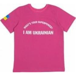 Футболка патриотическая для девочек Luna Kids I am Ukrainian р.98 розовый