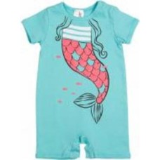 Песочник для девочки Luna Kids Русалка р.80 ментоловый