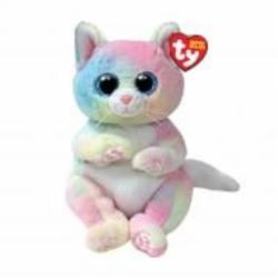 Мягкая игрушка TY Радужный кот CAT 15 см разноцветный 41291