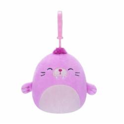 Мягкая игрушка SQUISHMALLOWS на клипсе Морж Пэпэ 9 см сиреневый SQCP00150