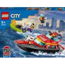Конструктор LEGO City Спасательный пожарный катер 60373