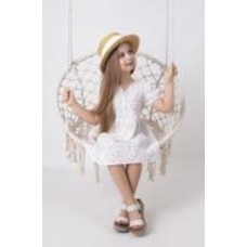 Платье Mevis р.140 белый с рисунком Платье Mevis р.140 белый с рисунком