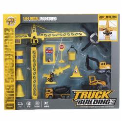 Игровой набор MEET HOT Truck Building инженерная вышка и техника желтый HJP1215437