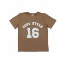 Футболка для мальчиков Luna Kids Good Style р.140 бежево-коричневый 0050