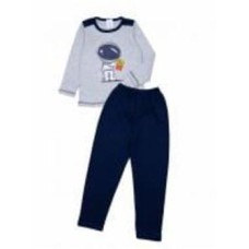 Пижама для мальчиков Luna Kids Космонавт р.122–128 серый с синим 0049