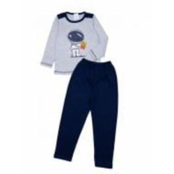 Пижама для мальчиков Luna Kids Космонавт р.122–128 серый с синим 0049