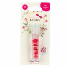 Блеск для губ Lukky в ролике Aqua Fleur с красными цветами T22005