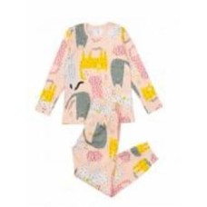 Пижама для девочек Luna Kids Котики р.164–170 персиковый 0192