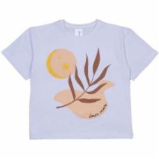 Футболка для девочек Luna Kids оверсайз р.134 белый 0064