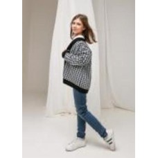 Кардиган для девочки ART KNIT Лапки р.140146 черный