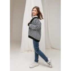 Кардиган для девочки ART KNIT Лапки р.140146 черный