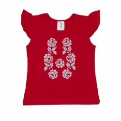 Вышиванка для девочек Luna Kids Розы р.98 красный