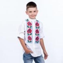 Вышиванка для мальчиков Эдельвика р.158 белый 175-23/00