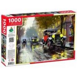 Пазлы КФИ 1000 Старый город со старыми машинами