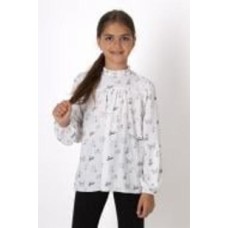 Блуза Mevis р.140 белый с рисунком 4741