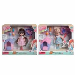Кукольный набор Qunxing Toys Кукла Тина с питомцем блондинка/брюнетка 58014