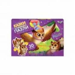 Пазлы картонные Danko Toys 30 элементов макси №4 совы с шариками Mx30-07-04