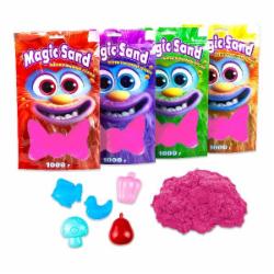 Набор для лепки Strateg Кинетический песок Magic sand в пакете розовый 1 кг 39404-8