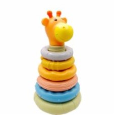 Игровой набор для купания Bibi Toys Пирамидка тактильная Жираф 10 элементов 760837BT
