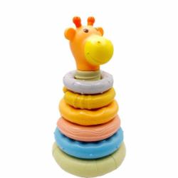 Игровой набор для купания Bibi Toys Пирамидка тактильная Жираф 10 элементов 760837BT