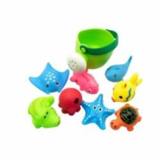 Игровой набор для купания Bibi Toys Лейка и животные 8 шт. 760943BT