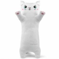 Подушка декоративная WP Merchandise Котик обнимашка Снежок 77 см белый FWPKITYSNOW23WT00