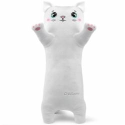 Подушка декоративная WP Merchandise Котик обнимашка Снежок 77 см белый FWPKITYSNOW23WT00