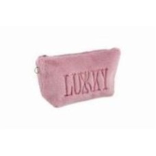 Косметичка Lukky сиреневая плюшевая с логотипом T21390