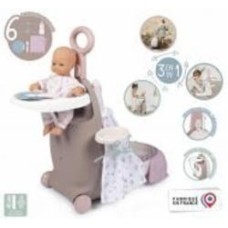 Игровой набор Smoby Беби Ньорс Раскладной чемодан 3 в 1 розовая пудра 220374