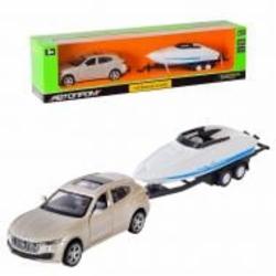 Машинка Автопром 1:43 с прицепом Maserati 43001TR