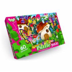 Пазлы Danko Toys 60 элементов макси неон №7 Феи с грибом Мх 60-08-07