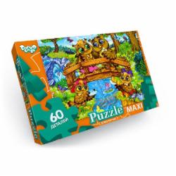 Пазлы Danko Toys 60 элементов макси неон №10 Совы на мостике Мх 60-08-10