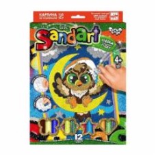 Набор для творчества Danko Toys Фреска из песка Sand Art №3 совеня SA-01-03